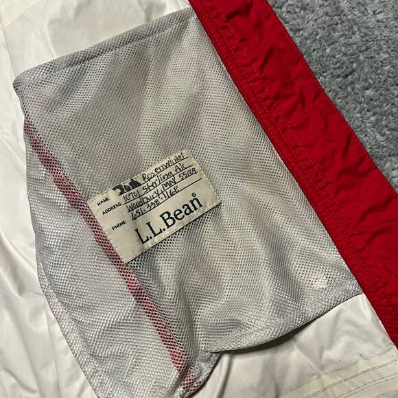 LL Bean Rain Jacket Kids Youth Large 14-16 Nylon Hooded Coat - Picture 6 of 9